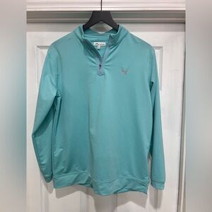 Peter Millar Aqua Quarter-Zip Performance Pullover